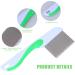 Premium Stainless Steel Dog & Cat Comb - Flea Comb for All Hair Types (Green) - Perfect for Short Medium & Long Hair Pets - Buy Online on SooperMarket.com