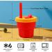 Farship Lifestyle Kids Cup with Straw and Lid - Reusable 12oz Silicone Mug for Teens - Spill-proof, Shatter-proof, BPA Free - Dishwasher Safe Tumbler for Children - Orange & Red 11oz - Buy Online on SooperMarket.com