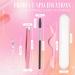 Lasnten DIY Eyelash Applicator Tool Set - Stainless Steel Lash Tweezers Scissors & Brushes for Extensions - Pink | International Shipping - Buy Online on SooperMarket.com