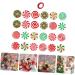 PRETYZOOM 24 Sheets Christmas Candy Decorations Ribbons Xmas Candies Xmas Ornaments Window Decorative Stickers - Buy Online on SooperMarket.com