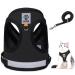 Cat leash set for cats polyester adjustable cats Display with leash cats vest with reflective stripes for kitten dogs (black l) l black