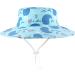 LANGZHEN Baby Girls Sun Protection Hat - Wide Brim Toddler Kids Play Hat with Chin Strap, Whale Design, Turquoise (2-4 Years) - Buy Online on SooperMarket.com