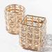 Torribala 2 Pieces Crystal Pen Holder Glass Container in Japanese Metal Luxury Beauty Tool Storage - Buy Online on SooperMarket.com