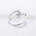 2 Pcs Dainty Puppy Dog Paw and Cat Tail Open Rings Set - Adjustable Animal Claw Love Heart Jewelry in Gold, Silver, and Rosegold Plating - Buy Online on SooperMarket.com