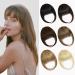 YAMEL Bangs Hair Clip in Bangs Human Hair Extensions Flat Face Fringe Bangs Human Hair Pieces for Women Dark Brown Dark Brown (Human Hair)
