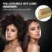 Dan Technology Hot Comb Hair Straightener | 15 Adjustable Temperatures | Digital Display | Curved Teeth Ceramic Comb | Professional Straightening Comb for Thick Hair - Buy Online on SooperMarket.com