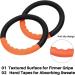 Teamaze Gymnastic Rings with Adjustable Straps - Non-Slip Pull Up Workout Rings for Home Gym Exercise - Orange - Buy Online on SooperMarket.com