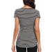Love2Mi Maternity Nursing Shirt - Short Sleeve V-Neck Breastfeeding T-Shirt - Size L - Dark White Stripe - Buy Online on SooperMarket.com