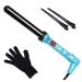 Le Angelique 1 Inch Ceramic Curling Wand for Beach Waves Short & Long Curls - 25mm Professional Clipless Curler Iron with Glove and 2 Clips | 450F Instant Heat | Dual Voltage - Tiffany Blue 1 Inch (25mm) Tiffany Blue