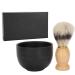 Ankroyu 2-part shaving brush set shaving soap peel shaving brush and bowl set for men shaving bowl made of stainless steel suitable for father husband friend