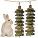 Bunny Chew Toys for Teeth Grinding, Chinchilla Treats Organic Bamboo Sticks Natural Fruitwood Branches for Rabbits Guinea Pigs Hamsters (Fruitwood Sticks+Alfalfa Cakes) 2 Count (Pack of 1)