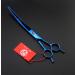 8 inch Purple Dragon 3 in 1 Professional Pet Grooming Thinning Scissors - Upward Curved Shears - Dog Hair Cutting Scissor in Blue - Buy Online on SooperMarket.com