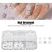 Nail Charms Nail Art Decorations 2 Boxes Nail Art Decorations Delicate Compact White Rose Camellia Nail Art Rhinestones for Girls - Buy Online on SooperMarket.com