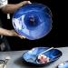 Serving Plates Household Ceramic Dinner Plate Blue Glaze Salad Plate Fruit Plate Bread Plate Irregular Tableware Western Food Plate/Kitchen Supplies for Appetizer Dinner and Desserts (Size : 26.5cm - Buy Online on SooperMarket.com