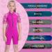 Goldfin Kids 2mm Toddler Shorty Wetsuit - Girls' Butterfly Design | Front Zip Neoprene Suit for Water Aerobics, Diving, Surfing, Swimming - Buy Online on SooperMarket.com