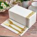 LEKOCH 100 Pcs Disposable White Napkins with Gold Design - Premium Air Laid Fabric-like Napkins for Weddings - 43x30 cm Luxury Party Supplies - Buy Online on SooperMarket.com