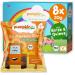 Pumpkin Organics Children's Snack Bio Multi -grain Carrot and Mango (8 -pack) Baby snacks without additives from the 12th month - allergen -free and gluten -free crispy snacks for children (8x20g) Bio Multi -grain rings carrot & mango