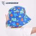 LANGZHEN Baby Girls Sun Protection Beach Hat | Adjustable Wide Brim Toddler Kids Summer Play Hat with Chin Strap - Blue-Whale | 1-2 Years - Buy Online on SooperMarket.com