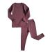 DreamBuy 20 Colours Ribbed Pyjama/Tracksuit/Loungewear Unisex Boys And Girls Pyjamas Baby Clothes Pyjamas For Women And Mens Pyjamas 4-5 Years Aubergine