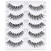 3D false eyelashes natural eyelashes pure handmade natural look fluffy artificial eyelashes multipack strip lashes (HS17-7)