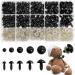 Plastic Safety Eyes for Amigurumi  240PCS 6mm - 14mm Black Solid Craft Doll Eyes with Washers for Crafts  Crochet Toy and Stuffed Animals