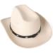 Lisianthus Wide Brim Cowboy Hat - Diamond Shaped Beige Medium - Unisex Western Outdoor Felt Hat - Buy Online on SooperMarket.com