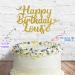 Cakeshop Cake Decoration Pack | Happy Birthday Premium Double Sided Glitter Card Cake Topper Sign & 25g Party Pack of Cake Sugar Sprinkles | Custom Name Cake Decorations (Gold) Non-Prime Glitter Card: Gold - Buy Online on SooperMarket.com