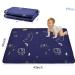 Portable Baby Play Mat | Machine Washable & Foldable Crawling Mat | Soft Non-Toxic Playpen Mat for EIH and Fodoss | 47x47 Square Dark Blue Bear Design | Ideal for Infants & Kids | Non-Slip, Pack of 1 - Buy Online on SooperMarket.com