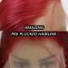 Towarm Dark Red Synthetic Lace Front Wig - Long Straight Heat Resistant Fiber Hair for Black Women - Cosplay/Daily Wear - Red - Buy Online on SooperMarket.com
