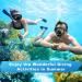 Zipoute Snorkel Set for Adults - Anti-Leak Panoramic Lens, Adjustable Gear for Scuba Diving and Swimming (Black) - Buy Online on SooperMarket.com
