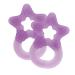 Dentistar Beißring 2 Set-Teether for Babies & toddlers from 3 months-Baby bite ring with a handle made of soft material for dental aid & massage-Made in Germany-purple