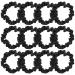 Lusofie 12Pcs Black Satin Hair Scrunchies Elastic Silk Scrunchies Black Scrunchies Hair Ties Ponytail Holder for Women Girls(2.36Inch) S(2.36 Inch) Black
