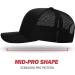 Richardson Unisex 112 Solid Black Trucker Snapback Baseball Cap - One Size - Buy Online on SooperMarket.com