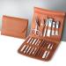 16pcs Stainless Steel Professional Nail Clippers Manicure Set Manicure & Pedicure Care Tools Set Grooming Kit for Thick Fingernail Toenail Men Women Travel Nail Clipper Set with Portable Folding Bag