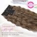 REECHO 5PCS Clip in Hair Extensions 24 Thick Long Loose Waves - Chocolate Brown with Blonde Highlights - Buy Online on SooperMarket.com