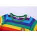 Mud Kingdom Little Boys T-Shirt - Hot Pink Rainbow Stripe, 5 Years, Long Sleeve - Buy Online on SooperMarket.com