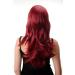 WIG ME UP GFW244A-39 Ladies Wig - Long Straight to Wavy Garnet Red 60cm with Jagged Parting Bangs | Shop Internationally! - Buy Online on SooperMarket.com