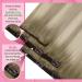 Youngsee 50cm Clip-In Extensions - Real Hair Ombre Dark Ash Blonde & Platinum Blonde Remy Hair 120g (7PCS) - Perfect for Effortless Volume & Style - Buy Online on SooperMarket.com