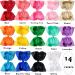Sparkly Rhinestone 8-Inch Hair Bows Clips - 14 Piece Set for Girls, Toddlers, and Teens - Buy Online on SooperMarket.com