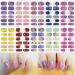 10 Sheets Butterfly Nail Stickers Full Nail Wraps Self Adhesive Nail Polish Stickers Supply Butterflies Nail Art Decal Strips Glitter Nail Wraps for Women Girls DIY Manicure Kits with Nail File Butterfly 1