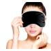 FOMI Cold Clay Therapy Eye Mask Care | Ice Pack Wrap for Migraine Headache Relief Relaxation | Reduces Eye Puffiness Dark Circles Stress Reliever | Natural Mud Filling | Fabric Backing (Black)