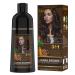 Dark Brown Hair Dye Shampoo 3 In 1 Hair Color Shampoo Instant Coloring Gray Hair Coverage Nature Herbal treated for Men and Women (500mL 17.6 Fl Oz)(Dark Brown)