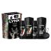 LYNX Africa & Black The Deodorant Gift Set Shower Tool 2x Body Wash & 2x Body Spray perfect for his daily routine 4 piece