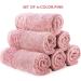 Luxury Cotton Washcloths 6 Pack - Large Hotel Spa Bathroom Face Towel (Pink) - Buy Online on SooperMarket.com