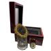 Express Medals Champion Baseball Trophy and Gold Color Championship Ring with Gift Box Award Tournament Set Fantasy Presentation
