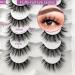 Heracks F-01 20 Pairs Short Mink Lashes 3D Wispy Cat-Eye Natural Look - Mixed Styles False Eyelashes Pack for Fluffy Lashes-A - Buy Online on SooperMarket.com