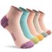 Gonii Ankle Socks Womens Athletic Thick Cushioned Running Hiking Low Cut 5-Pairs 6-8 5 Pairs Cool Colors
