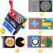 Papablic Luxury Baby Soft Book with Teether  High Contrast Black and White Crinkle Book for Early Education  Tummy Time Toys for Babies 0-12 Months with Baby Safe Mirror  Crinkle Pages and Squeaker