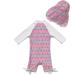 Bonverano Baby Girls UPF 50+ Sunsuit with Sun Cap, Watermelon, 2 Years - Buy Online on SooperMarket.com