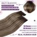 Laavoo Invisible Tape Hair Extensions - Ombre Brown Balayage Real Hair Skin Weft 40cm 10pcs 25g #4/27/4 - Premium Quality Extensions for Effortless Style - Buy Online on SooperMarket.com